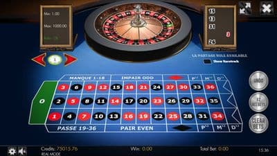 French Roulette screenshot