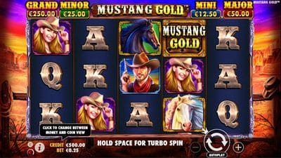 Mustang Gold in-play