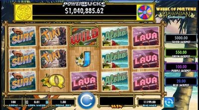 Powerbucks Wheel Of Fortune Hawaiian Getaway screenshot