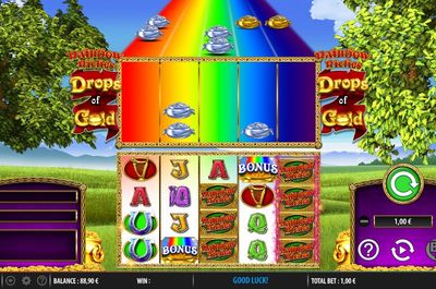 Rainbow Riches Drops Of Gold theme