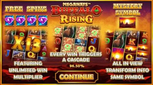 buffalo rising megaways bonus feature 1