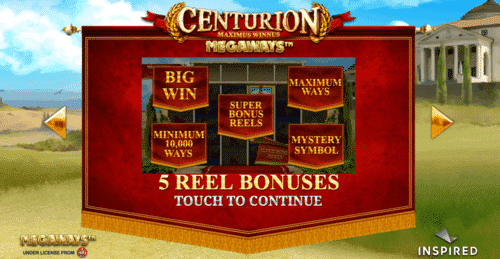 centurion megaways bonus feature