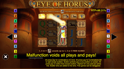 eye of horus bonus feature