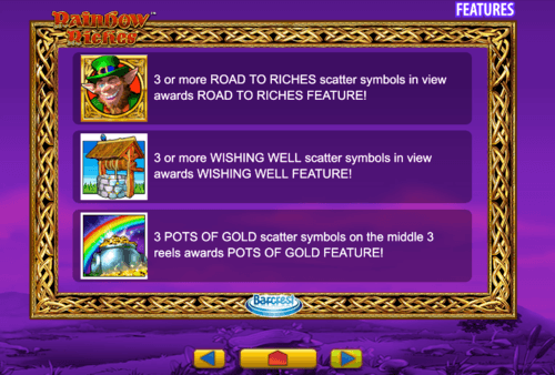 rainbow riches bonus feature