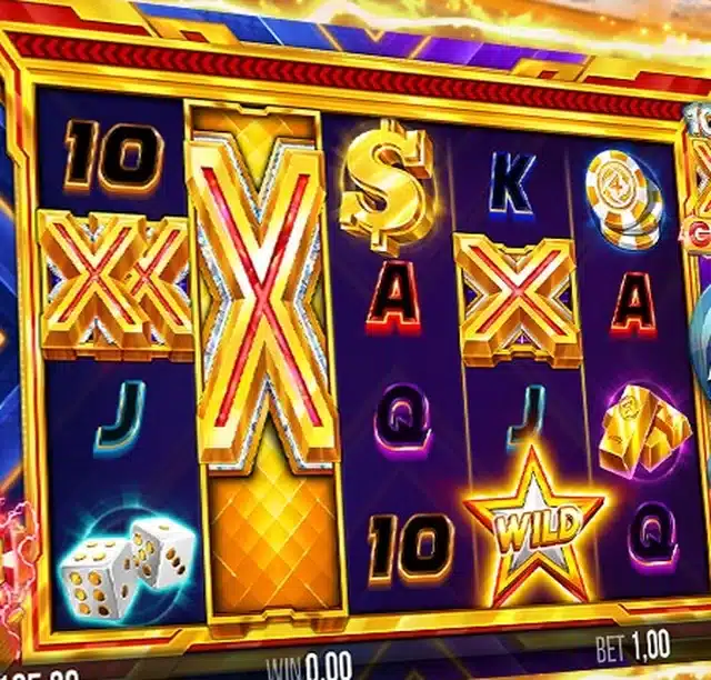 10000x Gold 2 reels showing X symbols and the wild star