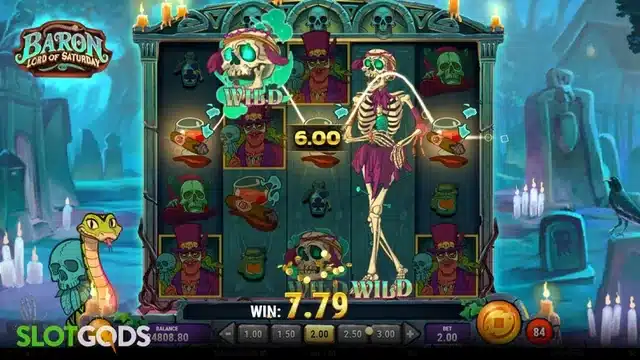 Baron Lord Of Saturday slot gameplay screenshot