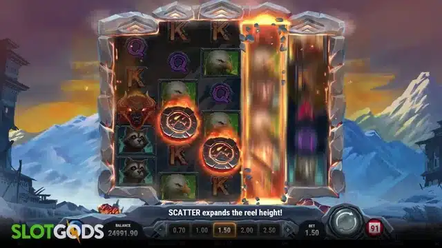 Beasts Of Fire Maximum slot gameplay screenshot