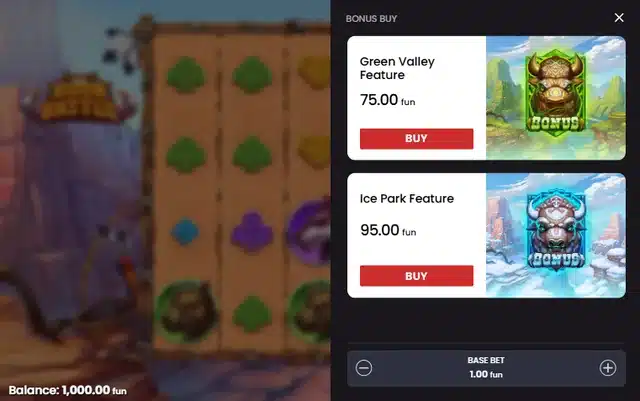 Bison Battle slot gameplay screenshot