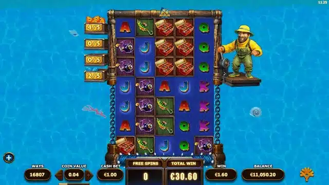 Bob Marlin Goes Deep slot gameplay screenshot