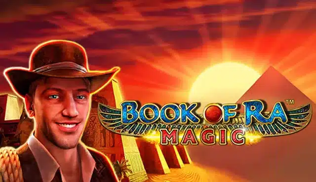 Book of Ra Magic promotional artwork with the Archaeologist character