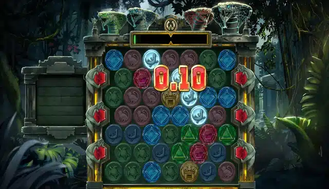 Coba Reborn showing snake symbols moving across the grid during a cluster win