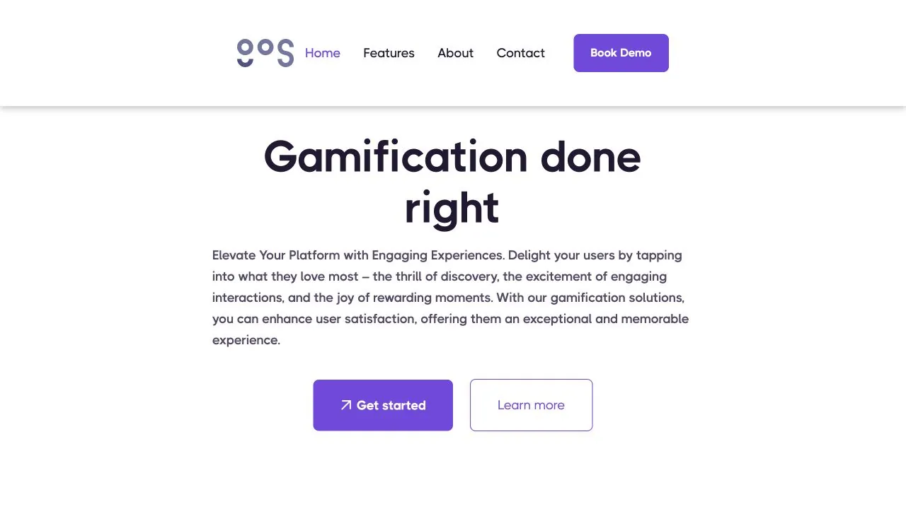 GameOs AI Solutions homepage captured in July 2026