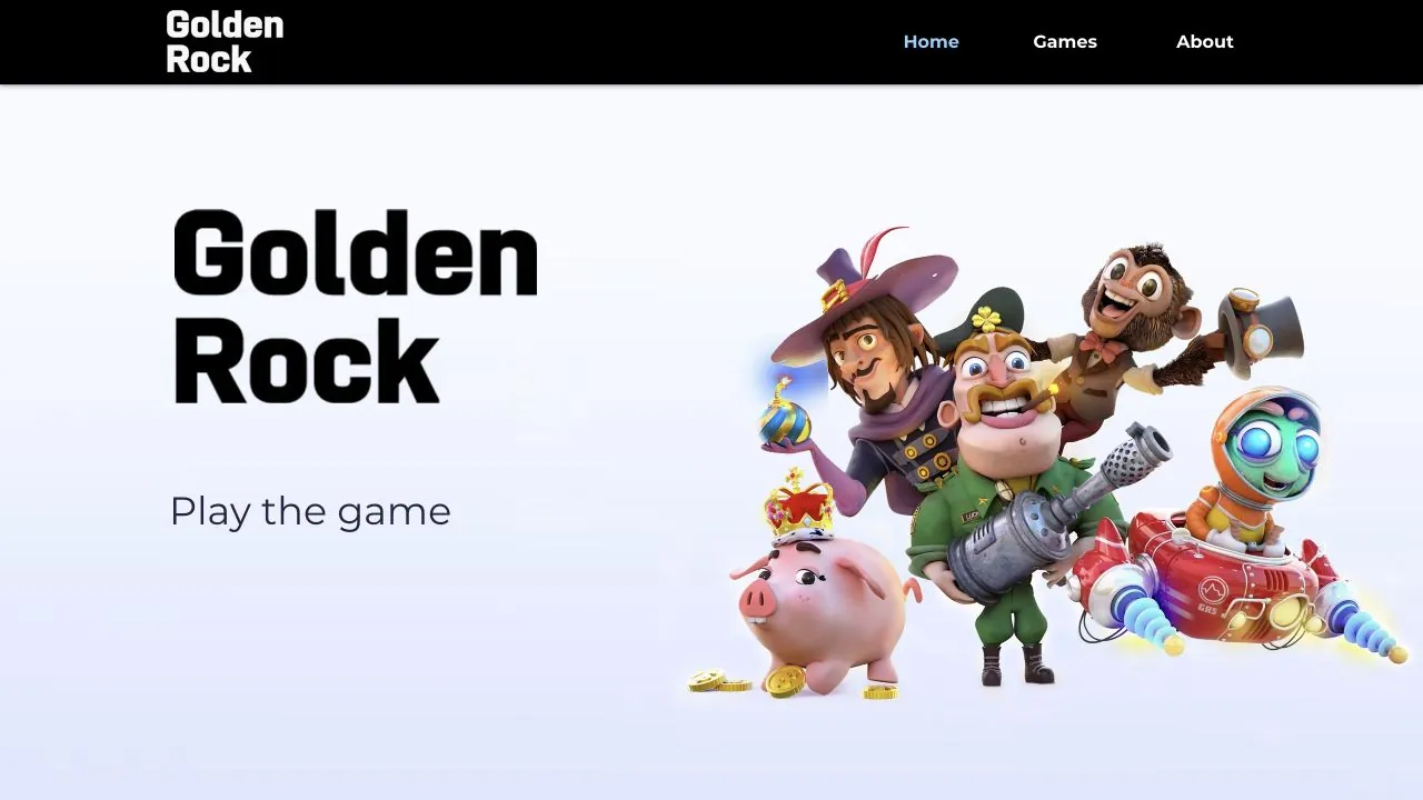 Golden Rock Studios official homepage captured in July 2026
