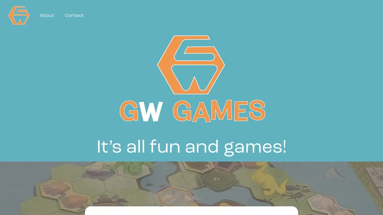 Unrelated current GW Games homepage shown for disambiguation