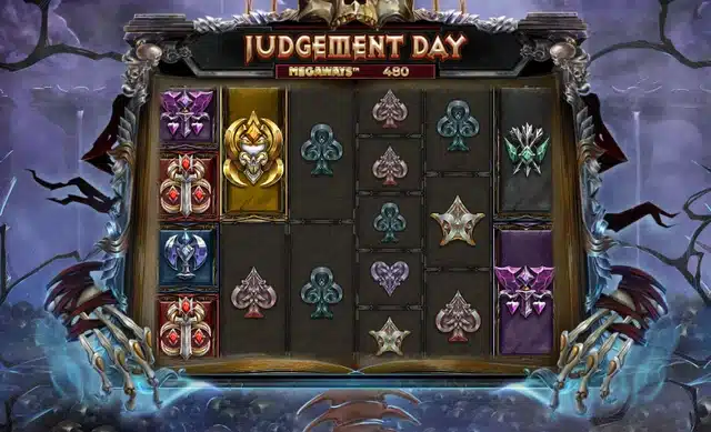 Judgement Day Megaways showing a win across the expanded Megaways grid