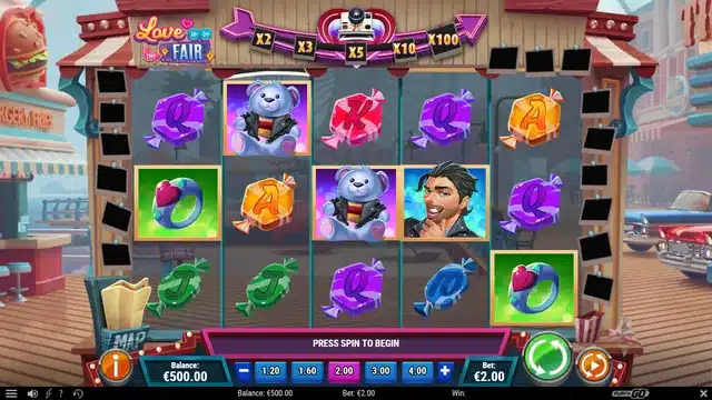 Love is in the Fair slot gameplay screenshot