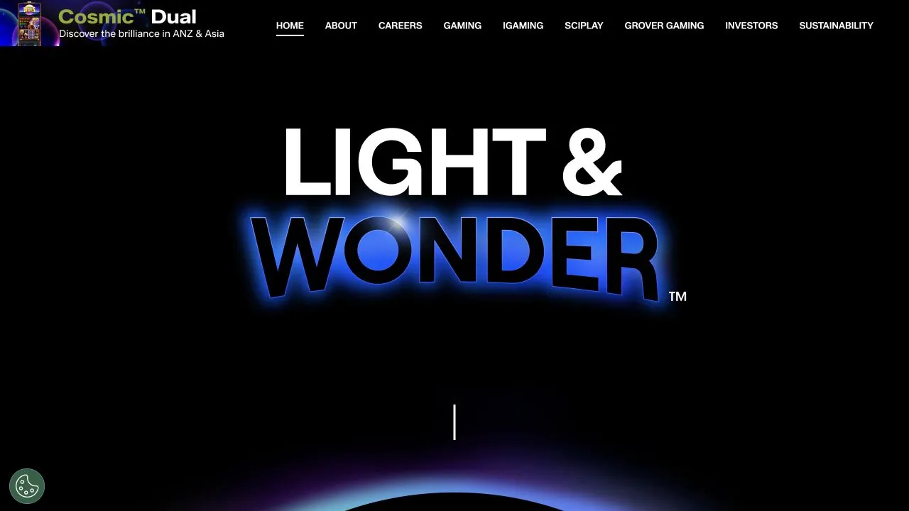 Light and Wonder official homepage shown as current Red7 corporate context