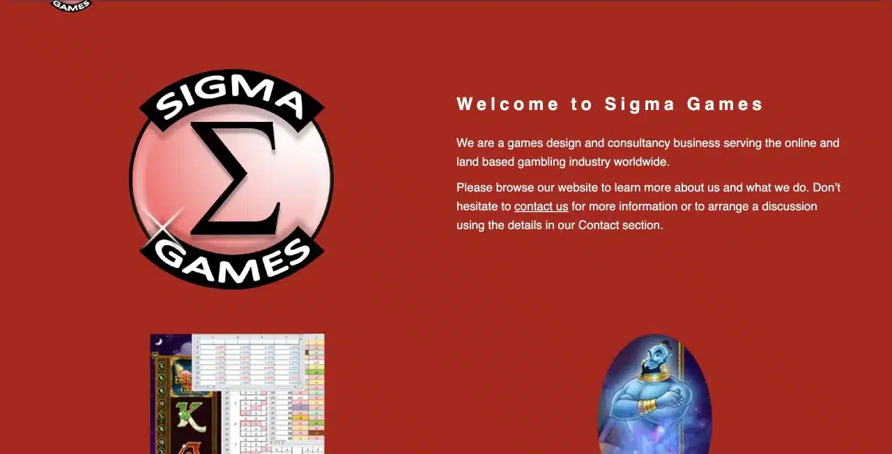 Archived Sigma Games official company page from November 2023