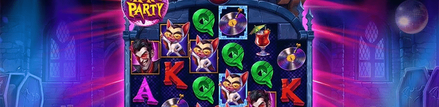 Vampy Party base game showing the tumble multiplier meter