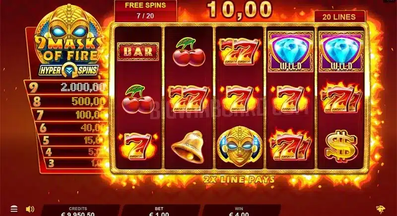 9 Masks of Fire HyperSpins free spins