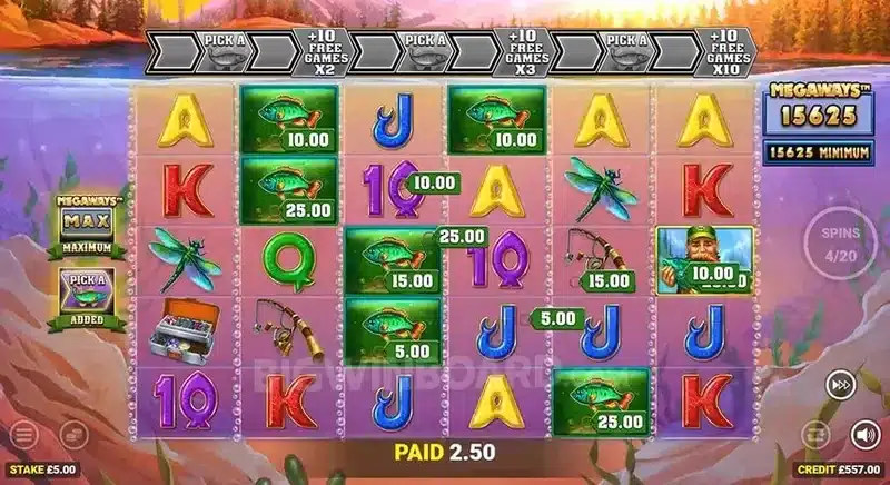 Big Catch Bass Fishing Megaways free spins