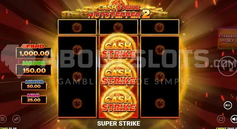 Cash Strike Hotstepper 2 Super Strike feature