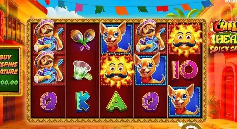 Chilli Heat Spicy Spins gameplay screenshot with Buy Respins Feature