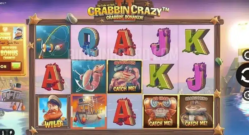 Crabbin' Crazy 2 gameplay screenshot with Crabbin' License side bet