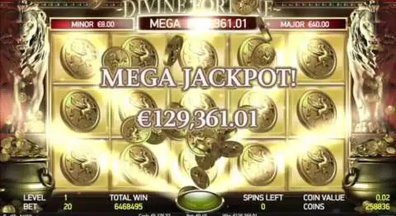 Divine Fortune Mega Jackpot win