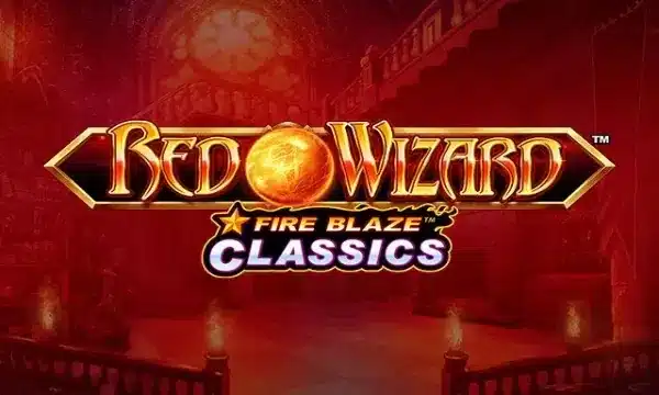 Fire Blaze Red Wizard slot logo