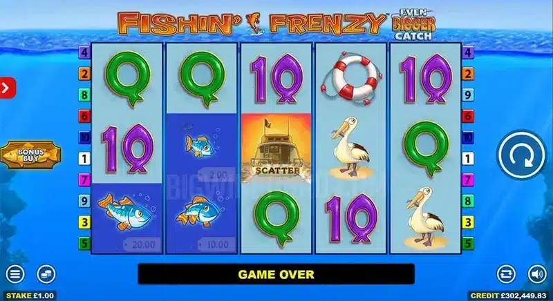 Fishin' Frenzy Even Bigger Catch base game