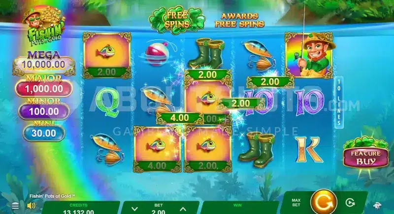 Fishin' Pots of Gold cash collect feature