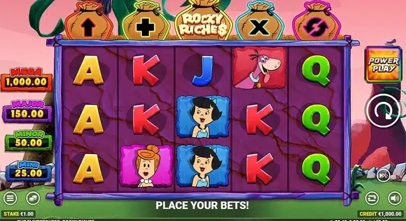 The Flintstones Rocky Riches base game with Power Play