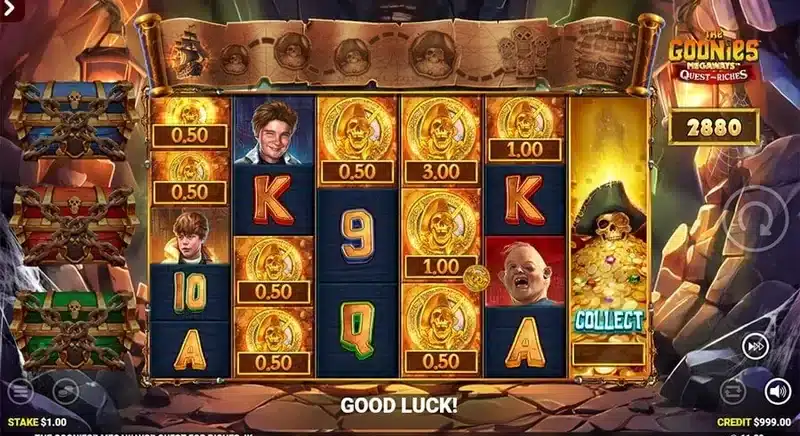 The Goonies Megaways Quest For Riches Jackpot King gameplay