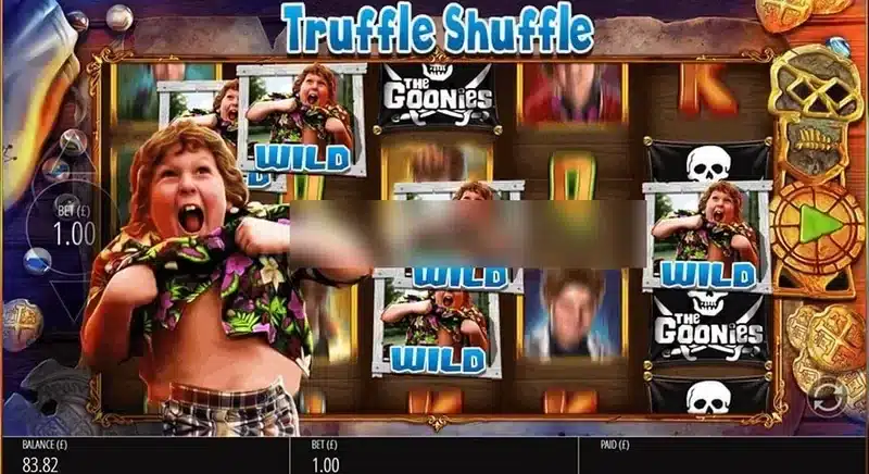 The Goonies Return Truffle Shuffle wilds feature