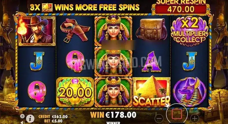 John Hunter Scarab Queen Super Respin with multiplier collect