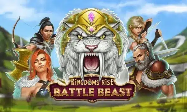 Kingdoms Rise Battle Beast slot logo