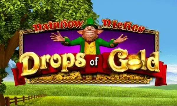 Rainbow Riches Drops of Gold slot logo