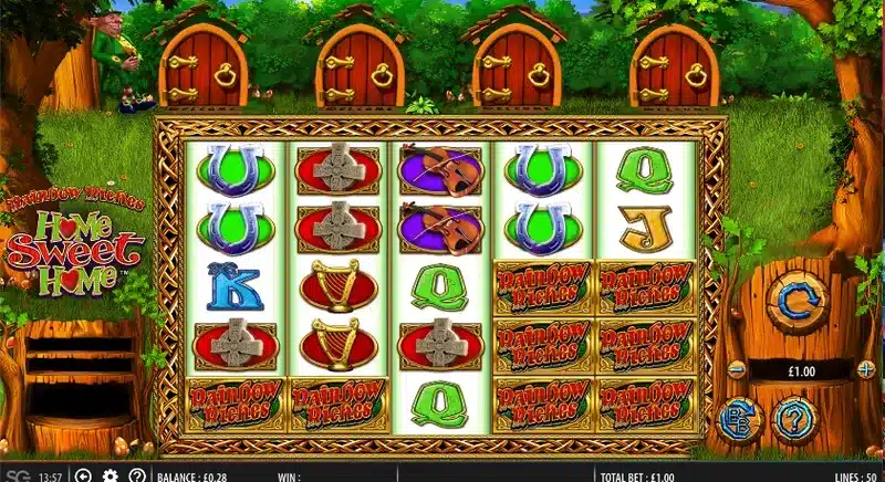 Rainbow Riches Home Sweet Home slot gameplay