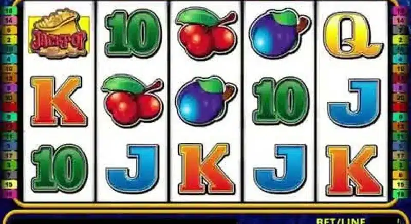 Reel King base game with fruit symbols and jackpot pot