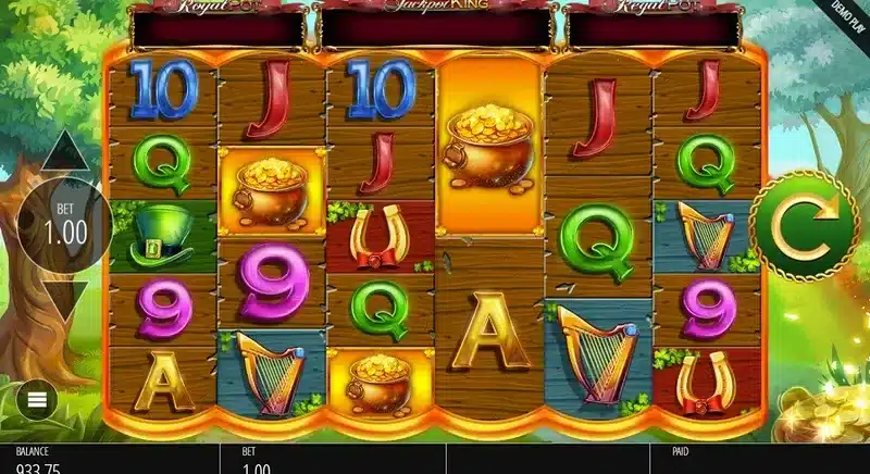 Slots O' Gold Megaways Jackpot King base game with pot banners