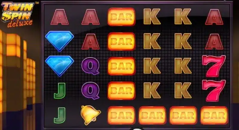 Twin Spin Deluxe slot gameplay on the 6x5 Cluster Pays grid